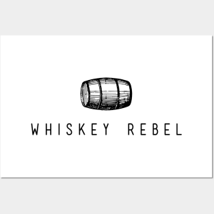 Whiskey Rebel Black Logo Posters and Art